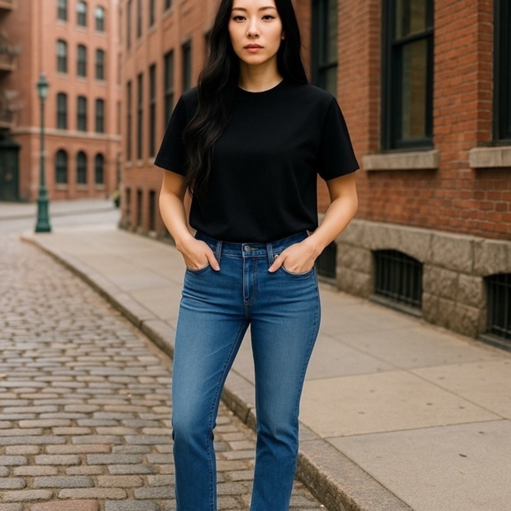 MOTHER Blue Straight Leg Jeans Modern Fit